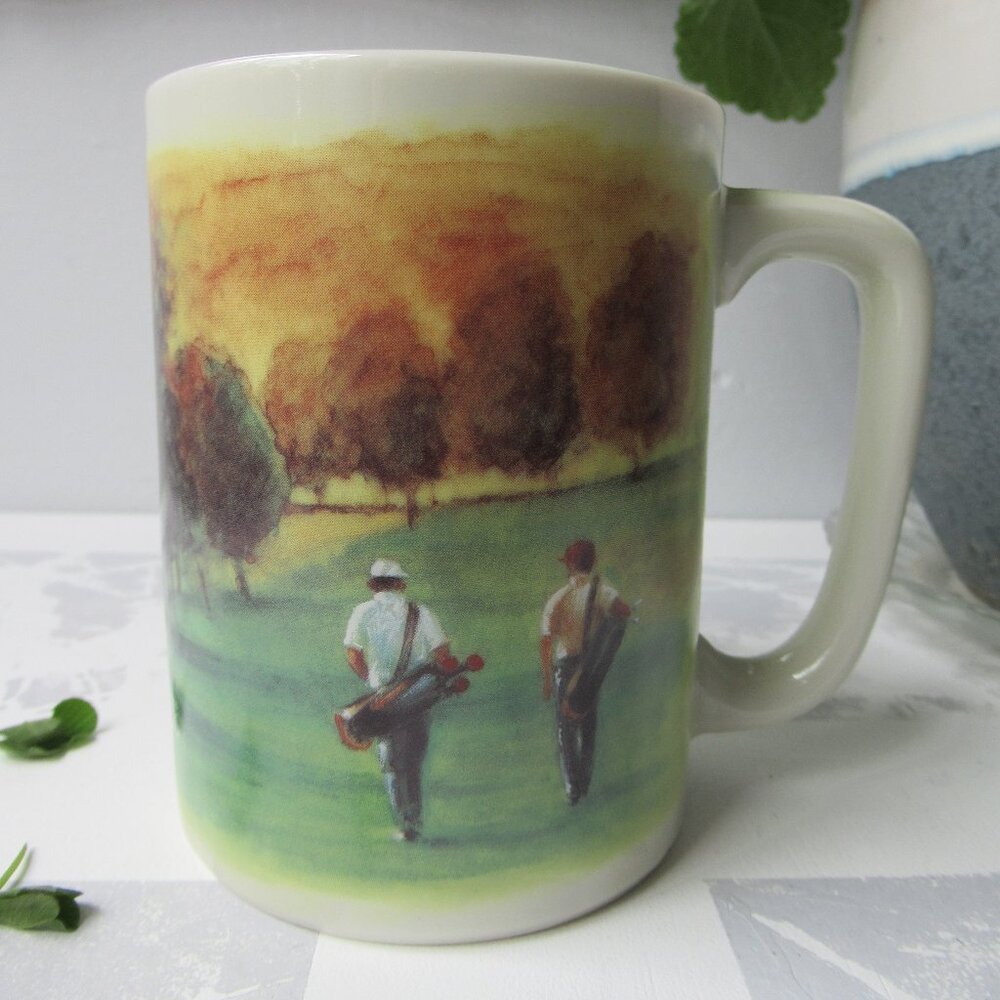 Otagiri Figi Graphics Golf is Just Like Life Mug Cup Made in Japan